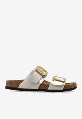 Birkenstock Sydney Cushion-Buckle Double Strap Slides White 1029492 0-GRACEFUL PEARL WHITE