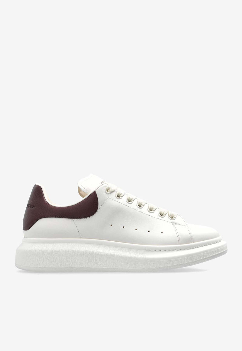 Alexander McQueen Oversized Leather Low-Top Sneakers White 553680 WIACV-9092