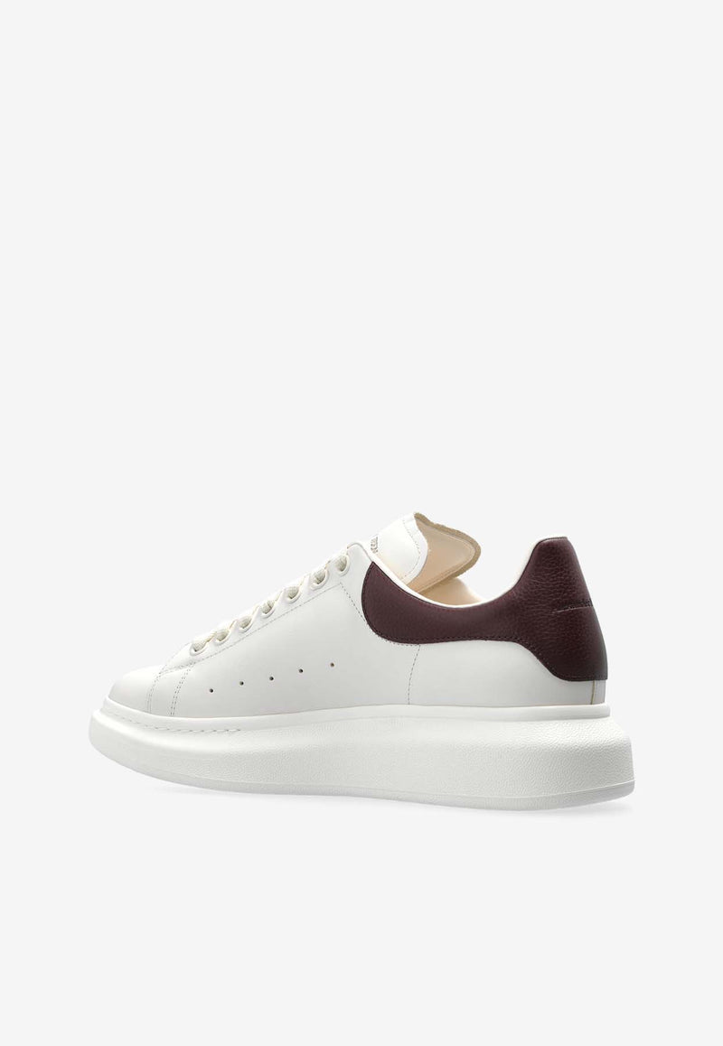 Alexander McQueen Oversized Leather Low-Top Sneakers White 553680 WIACV-9092