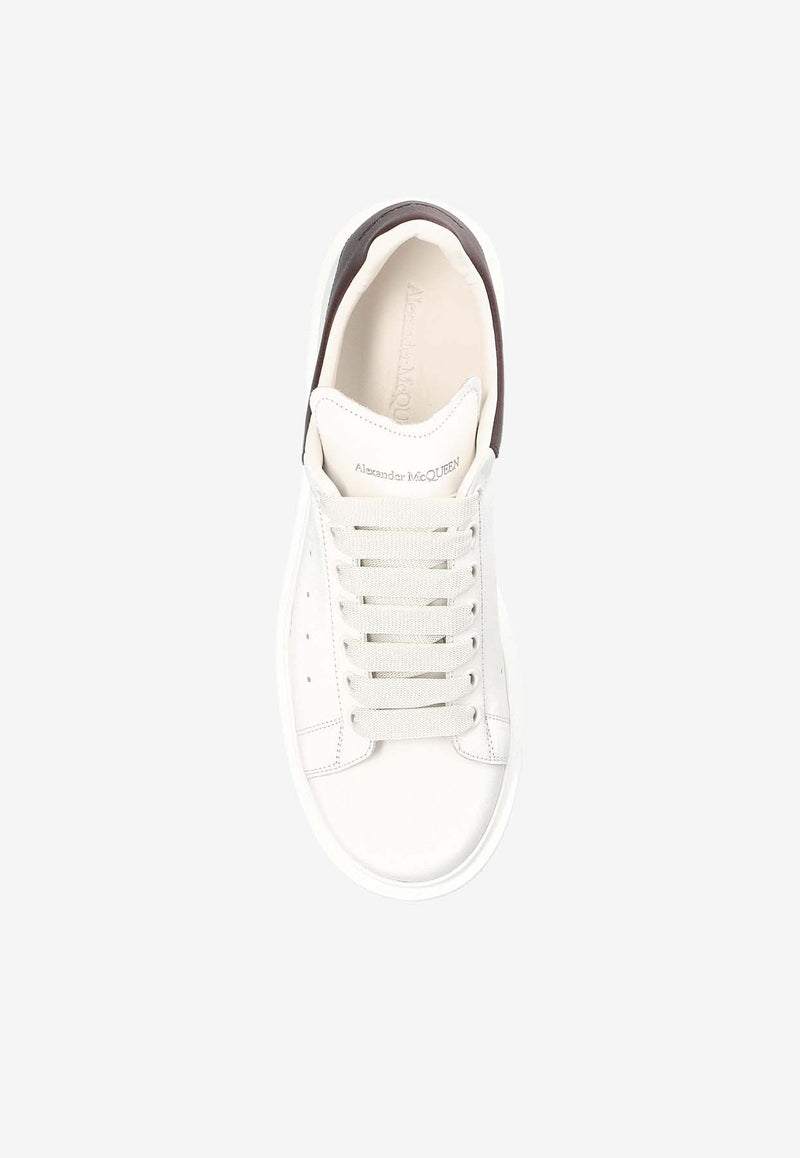 Alexander McQueen Oversized Leather Low-Top Sneakers White 553680 WIACV-9092