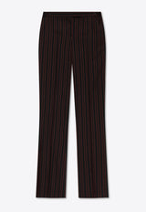 Alexander McQueen Pinstripe Tailored Straight-Leg Pants Blue 818885 QJAEU-1314