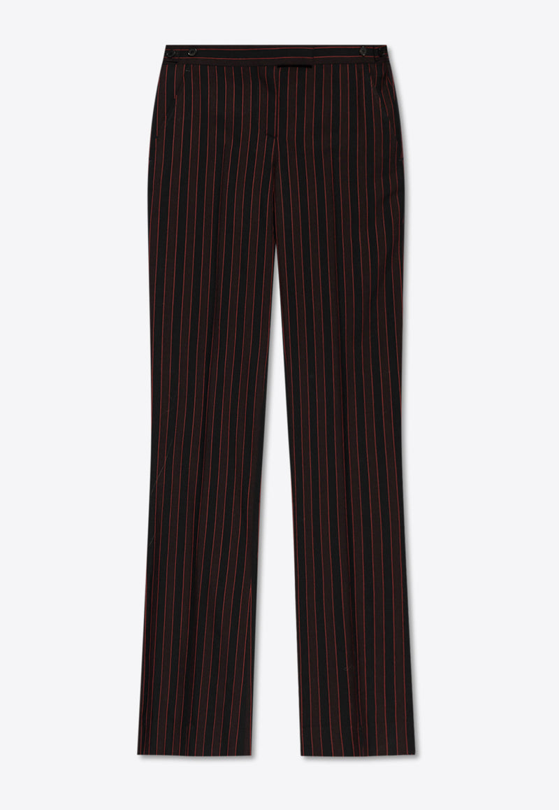 Alexander McQueen Pinstripe Tailored Straight-Leg Pants Blue 818885 QJAEU-1314