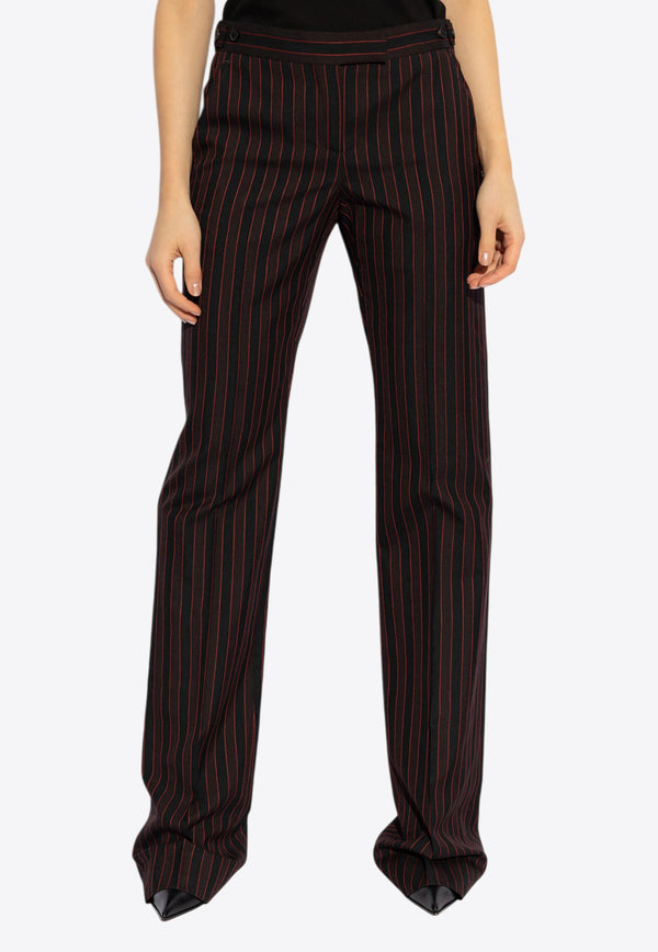 Alexander McQueen Pinstripe Tailored Straight-Leg Pants Blue 818885 QJAEU-1314