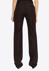 Alexander McQueen Pinstripe Tailored Straight-Leg Pants Blue 818885 QJAEU-1314