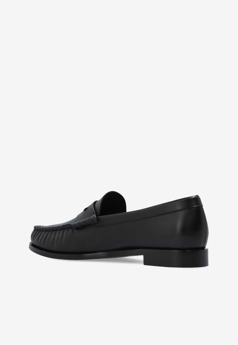 Max Mara Boymoc Calf Leather Penny Loafers Black BOYMOC 2514521131-004