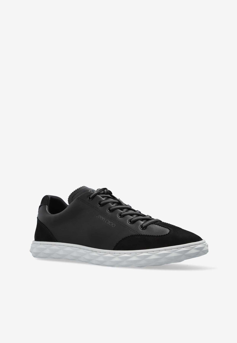 Jimmy Choo Diamond Light Flex Low-Top Sneakers  Black DIAMOND LIGHT FLEX M LMX-V BLACK