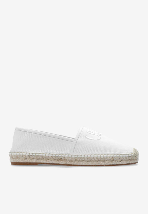 Chloé Isla Logo Embroidered Espadrilles White CHC25S08R QU-122