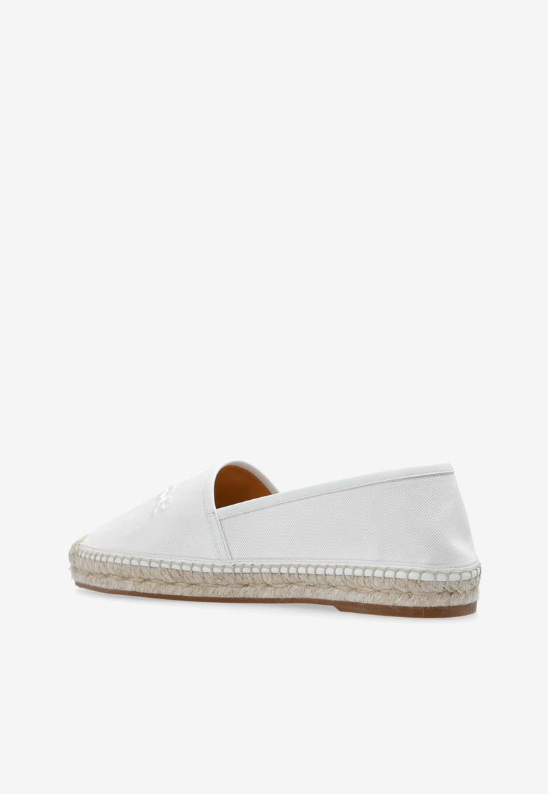 Chloé Isla Logo Embroidered Espadrilles White CHC25S08R QU-122