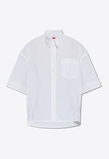 Kenzo Oversized Short-Sleeved Shirt White FF52CH258 9LB-01