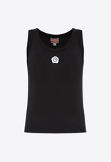 Kenzo Boke Flower 2.0 Ribbed Tank Top Black FF52TO738 4SJ-99J