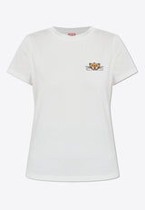 Kenzo Happy Tiger Print T-shirt White FF52TS169 4SO-02