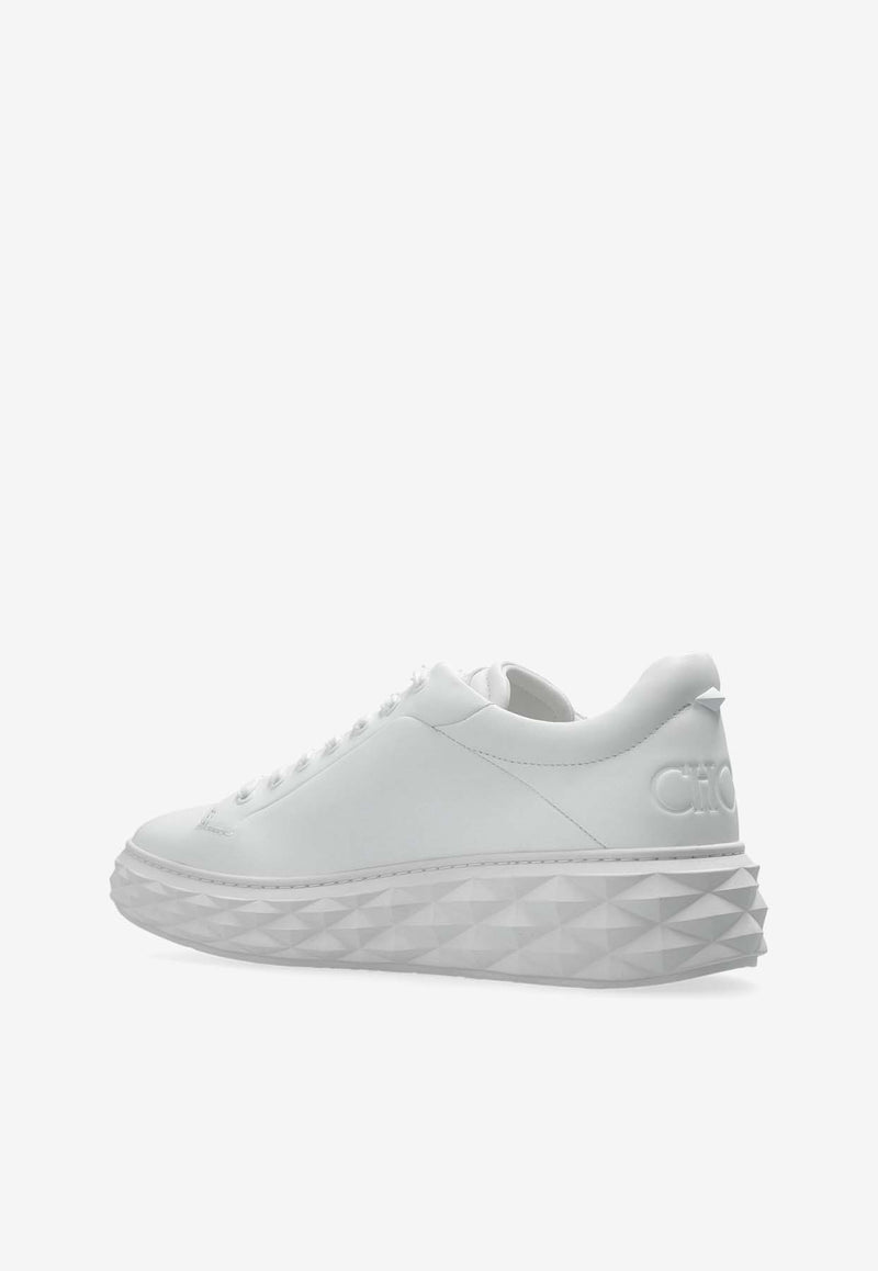 Jimmy Choo Diamond Leather Low-Top Sneakers White DIAMOND MAXI M II RXN-V WHITE WHITE