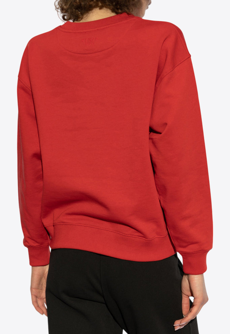 Kenzo Lunar New Year Embroidered Sweatshirt Red FF52SW172 4MF-22