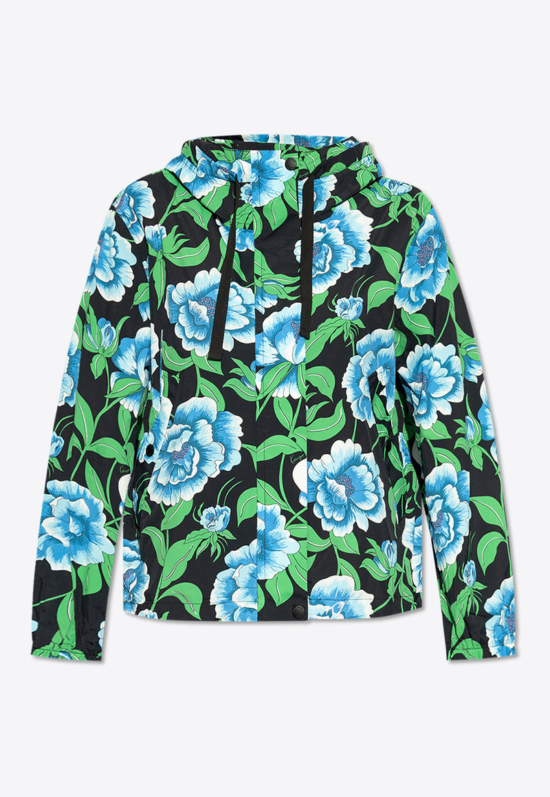 Kenzo Peonies Print Windbreaker Jacket Multicolor FF52OU141 9NQ-99