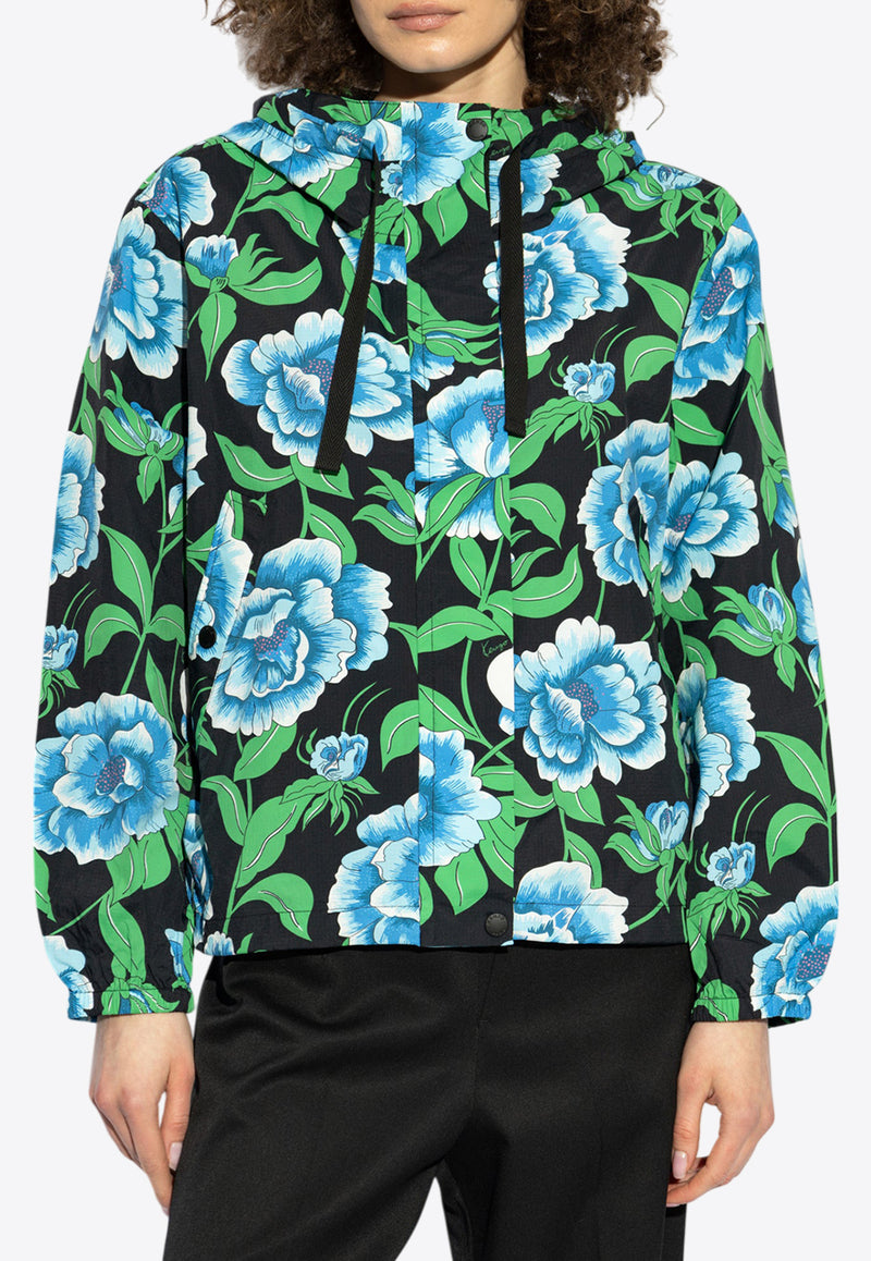 Kenzo Peonies Print Windbreaker Jacket Multicolor FF52OU141 9NQ-99