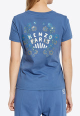 Kenzo Jungle Flower T-shirt Blue FF52TS161 4SO-67