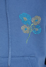 Kenzo Jungle Flower Zip-Up Hooded Sweatshirt Blue FF52SW181 4MF-67