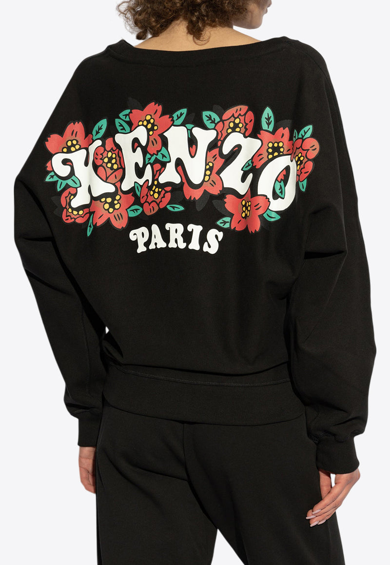 Kenzo Verdy Market Print Sweatshirt Black FF52SW170 4MT-99J