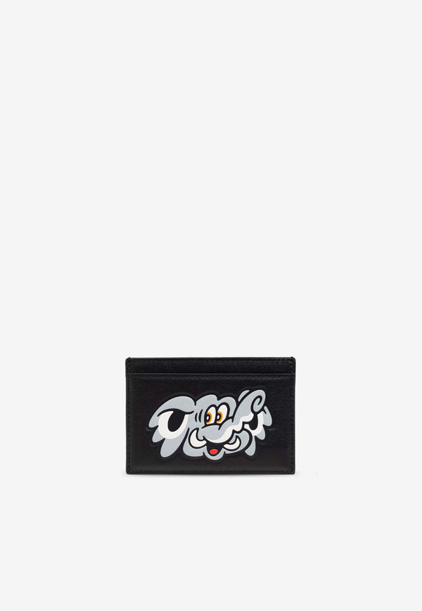 Kenzo Elephant Print Leather Cardholder Black FF58PM830 L48-99