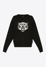 Kenzo Happy Tiger Embroidered Sweatshirt Black FF52SW191 4MF-99J