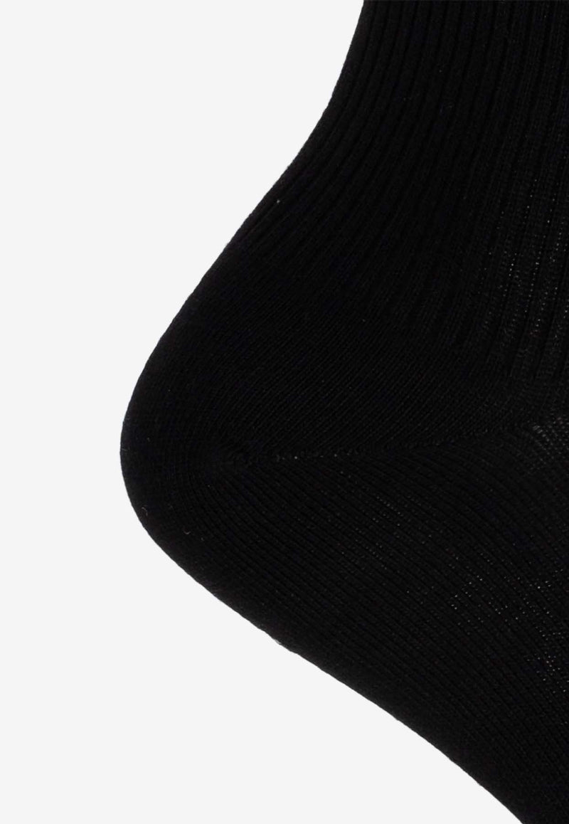 Kenzo Crest Embroidered Ankle Socks Black FF58SU193 KSE-99