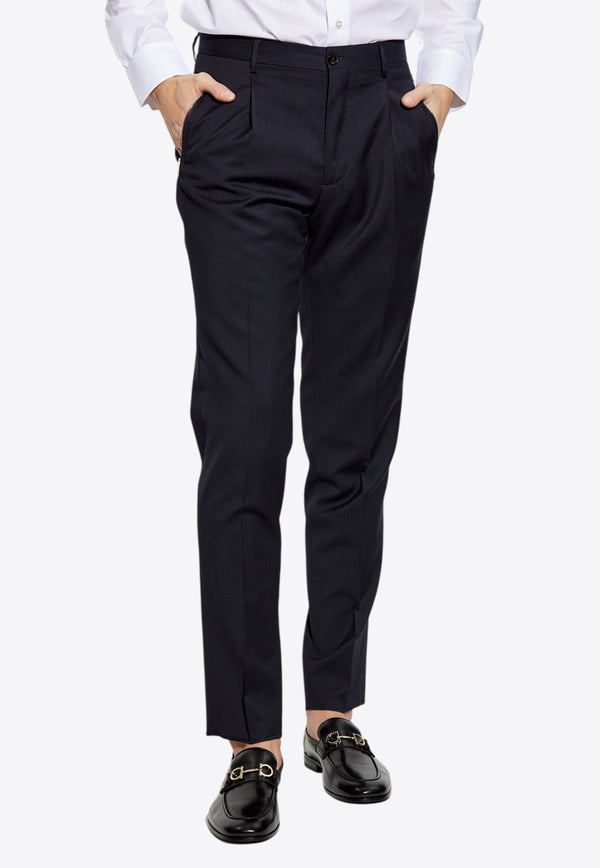 Etro Straight-Leg Tailored Pants Navy MREA0029 99TU2I5-B0065