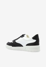 Moschino Two-Toned Leather Sneakers White MB15204G0M GAD-00A