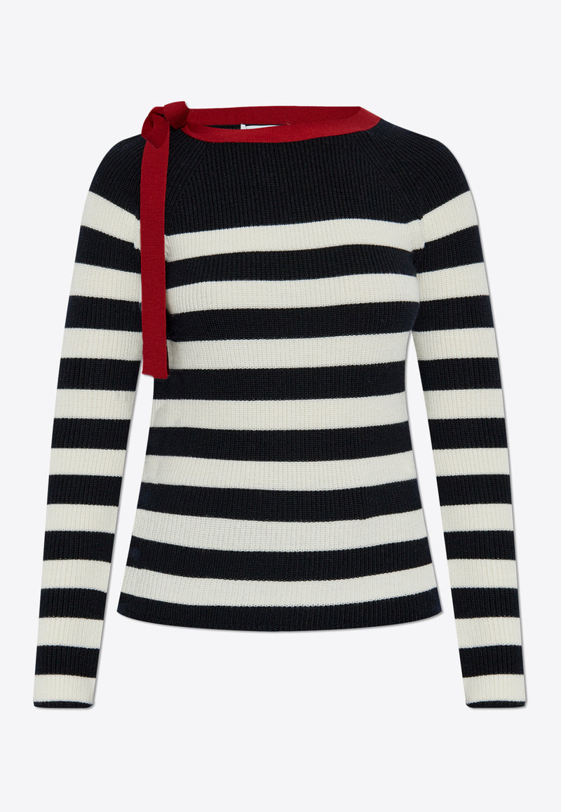 Max Mara Moxa Striped Wool Sweater Navy  MOXA 2511361061-011