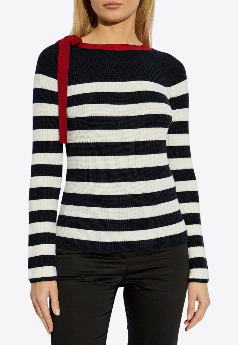 Max Mara Moxa Striped Wool Sweater Navy  MOXA 2511361061-011