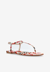 Missoni Chevron Flat Thong Sandals  Multicolor MWF109 0-002