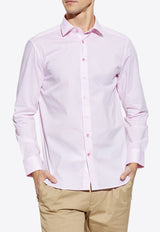 Etro Long-Sleeved Logo Shirt Pink MRIB0001 AV607-F0043