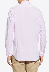 Etro Long-Sleeved Logo Shirt Pink MRIB0001 AV607-F0043