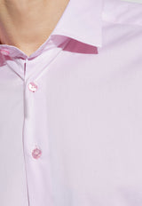 Etro Long-Sleeved Logo Shirt Pink MRIB0001 AV607-F0043