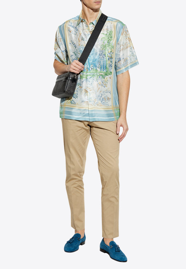 Etro Safari Print Oversized Bowling Shirt Multicolor MRIC0011 99SP1A8-X0880