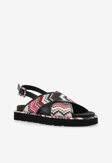 Missoni Zigzag Patterned Sandals  Multicolor MWF110 0-037