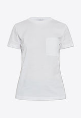 Max Mara Papaia Logo Embroidered T-shirt White PAPAIA 2511941032-001