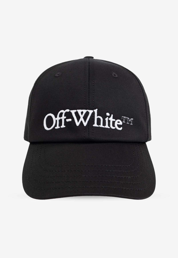 Off-White Embroidered Logo Baseball Cap Black OMLA049C99 FAB001-1001