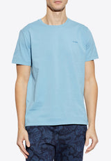 Etro Embroidered Logo T-shirt Light Blue MRMA0002 AK699-B3911