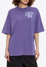 Off-White Logo Print Loose T-shirt Purple OWAA134S25 JER003-3749