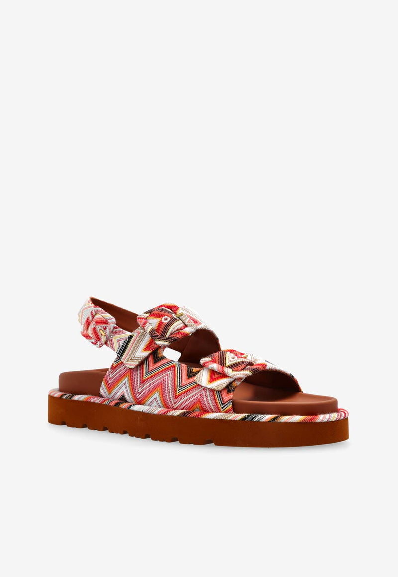 Missoni Zigzag Patterned Sandals  Multicolor MWF112 0-002