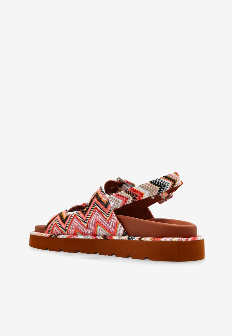 Missoni Zigzag Patterned Sandals  Multicolor MWF112 0-002