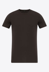 Tom Ford Solid Crewneck T-shirt Brown T4M081040 0-232