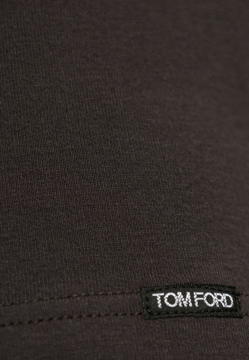 Tom Ford Solid Crewneck T-shirt Brown T4M081040 0-232