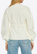 Max Mara Tiberio Wool Drawstring Cardigan Cream TIBERIO 2511341081-001