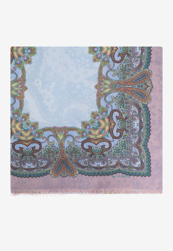 Etro Paisley Print Silk Scarf Multicolor WATA0005 AV587-X0874