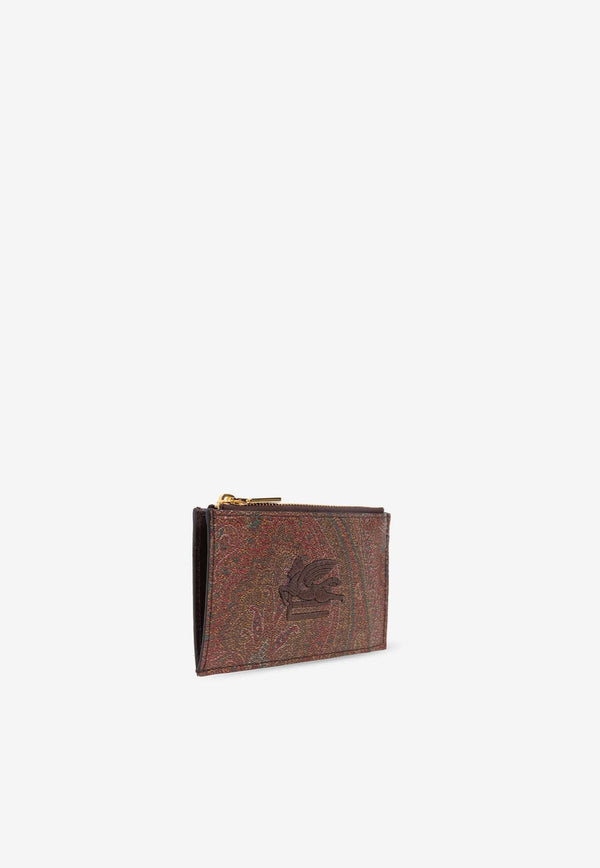 Etro Paisley Jacquard Zip Cardholder Brown WP2E0002 AA001-M0019