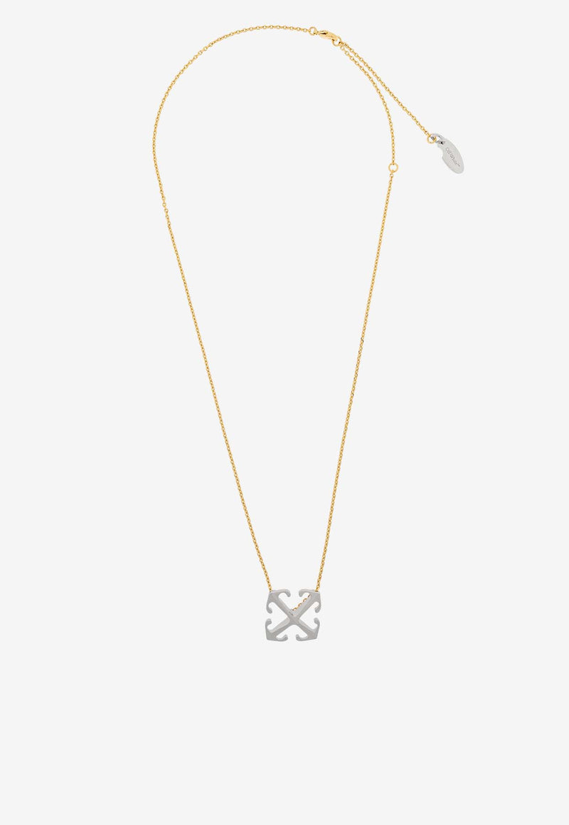 Off-White Arrow Pendant Necklace Gold OWOB13OS25 MET001-7672