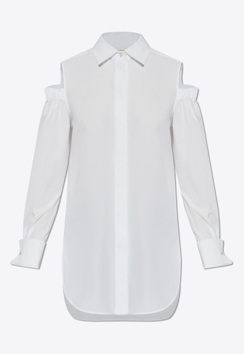 Max Mara Ragni Cold-Shoulder Shirt White RAGNI 2511191032-001