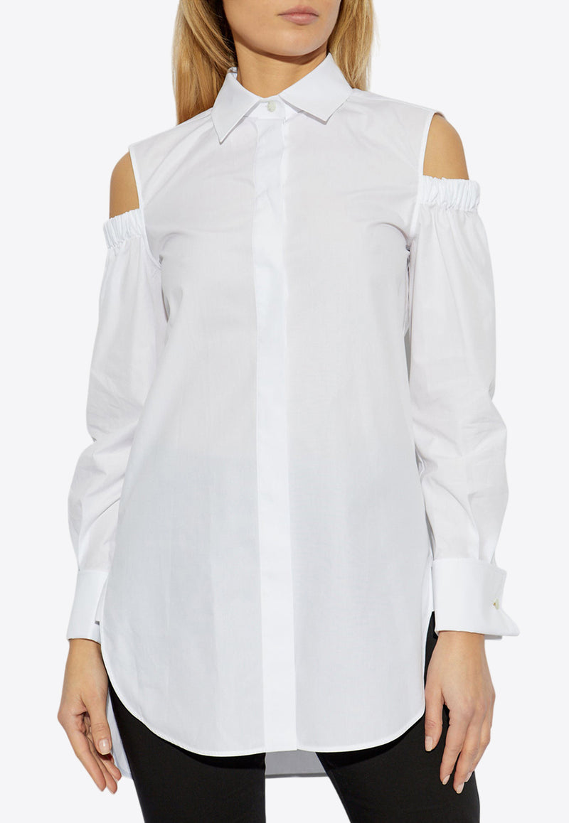 Max Mara Ragni Cold-Shoulder Shirt White RAGNI 2511191032-001