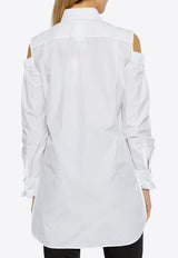 Max Mara Ragni Cold-Shoulder Shirt White RAGNI 2511191032-001